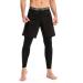 WRAGCFM Men's 2 in 1 Running Pants Shorts Tights Compression Workout Pants with Pocket - Black (Small) - Buy Online on SooperMarket.com