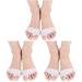 Healeved Foot Hallux Valgus Separators 6pairs Separator Big Overlapping Valgus Correctors of Bunion Hallux Metatarsal Pad Bunion Feet Care Tool Whitex3pcs mediumx3pcs