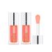 JISKG 2 PCS Plumping Lip Oil Hydrating Lip Gloss Oil Long Lasting Nourishing Transparent Lip Care Oil Non-Sticky Big Brush Glitter Shine Primer Lip Tint (001 - Pink)