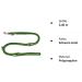 Dogeline Double Leash for Medium Dogs - 2.40m Stable Practice Leash (Up to 45kg) - 39 Colors Available - Black-Green - Buy Online on SooperMarket.com