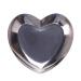 Bodhi2000 Nail Art Plate Stainless Steel Heart Shape Nail Polish Palette Nail Polish Palette Manicure Tool Silver