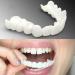 Derlen 2 pairs of wrong teeth at the top and bottom false artificial temporary teeth braces lightening dentures false teeth Temporary bleaching repair kit for men and women