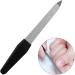 3-Part Manicure Set | Stainless Steel Nail Scissors Files & Tweezers | Nail Care Kit with Leather Case for Men & Women - Black - Buy Online on SooperMarket.com