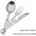 Camping Utensils Set for 4 - Stainless Steel 4-in-1 Cutlery with Bottle Opener & Carrying Bag | Portable Hiking Gear for Picnic, Travel, Backpacking - Buy Online on SooperMarket.com