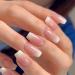 Ruarby Coffin Nail Tips Press On Nail Tips Clear False Nails Tips Full Cover Nail Tips with Positioning Line Nail Extension Tip - Buy Online on SooperMarket.com