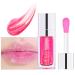 GL-Turelifes Plumping Lip Gloss Oil  Hydrating Lip Gloss Tinted Lip Balm Lip Care Transparent Lip Oil  Lip Glow Oil Non-sticky Glitter Shine Primer Lip Tint Long Lasting Nourishing (007Raspberry)