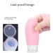 Leakage-Proof 100ml Travel Bottles Set - 4 Silicone Toiletry Containers in Pink & Gray | Perfect for Travel & Carry-On - Buy Online on SooperMarket.com