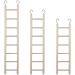 3pcs Natural Wooden Bird Ladder Birdie Basics Perch for Cage Parrots Parakeets Cockatiels Climbing Accessories Wood Perch 6 Step 7 Step 8 Step
