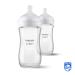 Philips Avent Natural Response Glass Baby Bottles - 240ml BPA-Free 2-Pack for Newborns (1 Month+) - Model SCY933/02 - Buy Online on SooperMarket.com