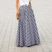 Sanahy Women's Vintage Plaid Maxi Skirt with Pockets - Blue - Buy Online on SooperMarket.com
