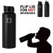 IRON FLASK Sports Water Bottle 40oz - Leak Proof Insulated Stainless Steel with 3 Lids - Midnight Black - Buy Online on SooperMarket.com