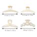 Set of 4 Pearl Hair Claw Clips - Fancy Acrylic Barrettes for Thick Curly Hair - Buy Online on SooperMarket.com