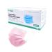 G-Box 3-Ply Adult Disposable Face Masks with Elastic Earloops & Metal Nose-wire (50, Pink) 50 Pink