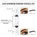 Double Eyebrow Stamp Kit | 10 Eyebrow Stencils for Perfect Shaping | Natural & Dark Brown Makeup Set - Buy Online on SooperMarket.com