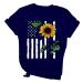 Women's Sunflower Graphic T-Shirt | Plus Size Loose Fit Blouse | Short Sleeve Casual Tee | Workout Shirt - Blue, X-Large - Buy Online on SooperMarket.com