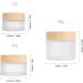 6 Pack Glass Jars with Wooden Lid - 15ml Cream Containers for Cosmetics Lip Balm & Lotions - Travel-Friendly Sample Jars - Buy Online on SooperMarket.com
