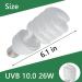Reptile Light UVB 10.0 Lamp for Desert Animals | Enhance D3 Synthesis & Calcium Absorption | Energy Saving Fluorescent Tube - 26W - Buy Online on SooperMarket.com