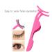 False Eyelash Applicator Set - 2PCS Stainless Steel Tweezers for Easy Magnetic Eyelash Application | Pink & Black - Buy Online on SooperMarket.com