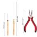 Professional Hair Extensions Tools Kit with 500 Micro Ring Beads, Plier, Hook Needle, Clips - for Fairy Hair Tinsel Strands - Buy Online on SooperMarket.com