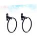OSALADI 2pcs Ring Punch Hanging Holder Home Rack Aluminum Round Bathroom Space for Black Towel - Buy Online on SooperMarket.com