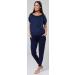 HAPPY MAMA Maternity Breastfeeding Lounge Set 1024p 10 Navy With Stars - Buy Online on SooperMarket.com