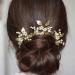 Gorais Pearl Bride Wedding Hair Pins - Leaf Bridal Hair Pieces Rhinestone Hair Clips (Pack of 3) - Gold Accessories for Women and Girls - Buy Online on SooperMarket.com