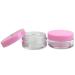 Beauticom 10G/10ML Round Clear Jars (100 Pieces) - Pink Lids for Pills Medication & Beauty | BPA Free - International Shipping Available - Buy Online on SooperMarket.com