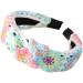 JSGHGDF Floral Knitted Headband for Women Stretch Turban Floral Crocheted Granny-square Ethnic Tie Head Wrap Headband Sun flower headband - Buy Online on SooperMarket.com