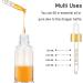 2 oz Clear Glass Dropper Bottles 4-Pack with Golden Lid for Oils - Includes Labels and Funnel - 60 ml Tincture Bottle with Measured Dropper - Buy Online on SooperMarket.com