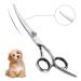 Chibuy Curved dog grooming scissors with Round Tips, Pet Curved Shear for Dogs and Cats, 4CR Stainless Steel pets Bending scissors, Professional Pet Grooming Tools for Home Stainless Steel Curved Scissors