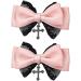 Gothic Lace Hair Clip Bow Large Barrette Bow Flat Clips Barrette Hairpin Bow Elegant Hair Clip for Bunches - Buy Online on SooperMarket.com