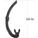 Silicone Snorkel for Diving and Underwater Activities - Black - Buy Online on SooperMarket.com
