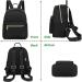 Water-Resistant Mini Backpack for Women and Girls - Small Purse Shoulder Bag for School, Travel - Black - Buy Online on SooperMarket.com