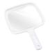 TRIXES Hand Mirror Salon Hairdresser Hand Held Mirror for Hairdressing and Beauty for Professional Barbers and Hairdressers White Wide Angle 20 x 17.5cm