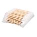 Toruiwa cotton swab with double end cotton swab with wooden sticks for make-up removal ear cleaning tools wound care white 8.5 x 2 x 7 cm 100 pieces