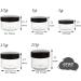 ZEJIA 10pcs Sample Containers | Cosmetic Jars with Screw Lids | 5 Sizes 3, 5, 10, 15, 20 Gram | BPA Free Makeup Sample Containers | Includes Labels and Spatula | 10pcs-Black - Buy Online on SooperMarket.com