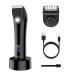 Hatteker Professional Electric Groin Hair Trimmer Below-The-Belt Trimmer Pubic Hair Ball Shaver Body Groomer for Men Male Hygiene Razor IPX7 Waterproof Wet Dry Ceramic Blades