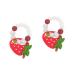 KESYOO 2 Pcs Baby Bracelet Silicone Slap Bracelet Silicone Wristbands Silicone Toys Baby Silicone Links Baby Cartoon Toy Molar Bracelet Strawberry Toy Baby Molar Toy Fruit Molar Toy Chew Colorful Redx2pcs 11X6X1.3CMx2pcs