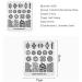 Alexnailart Stainless Steel Nail Stamping Template - Manicure Nail Art DIY Decoration FA064 - Buy Online on SooperMarket.com