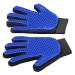 Boumour -fur care shoe animal hair remover brush massage fur care grooming glove dog cat (blue 2 gloves a few) cats fur care