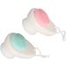 Soft Bristle Double Sided Face Brush Exfoliator and Cleanser Promotes Circulation with Lanyard with Ergonomic Handle - Buy Online on SooperMarket.com