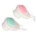 Soft Bristle Double Sided Face Brush Exfoliator and Cleanser Promotes Circulation with Lanyard with Ergonomic Handle