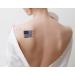 USA Distressed Flag Temporary Tattoo - Long Lasting Semi-Permanent Ink for Men and Women - Patriotic Symbol in Navy Blue - Includes 4 Sheets - Buy Online on SooperMarket.com