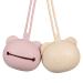 Airfish silicone pacifier box 2 pack BPA-free baby bear pacifier bag silicone shell for baby travel slider pacifier storage box pacifier holder for girls young beige and pink