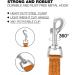 Loutep 5m Dog Training Leash - Durable Nylon Long Leash with Padded Handle & Heavy Duty Swivel Hook - Orange - Buy Online on SooperMarket.com