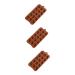OUNONA 3pcs 15 Cake Mold Baking Molds Molder Cake Stencils Baking Pan Silicone Mold De para Gelatinas Ice Cube Molds Chocolate Mold Jelly mediumx3pcs Coffeex3pcs