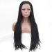 SHIYID Color Synthetic Braided Lace Front Wigs For Women Heat Resistant Fiber Hair Wigs Premium Braid Wig 18inch