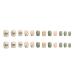 Fingernails for girls teen medium press on nails full cover fake nails ballerina coffin false nails single -colored acrylic 24st nails for women and girls uniform size # 05
