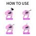 200 PCS Disposable Plastic Glue Cup Rings | 2 Slots - Purple | For Lash Tattoo Nail Art Pigment Eyelash Extension Palette - Beauty Tool Bulk - Buy Online on SooperMarket.com