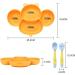 Vicloon Baby Suction Plate Set with Bendable Fork & Spoon - Yellow Bee | Non-Slip Silicone Divided Plate for Self Feeding | BPA-Free & FDA Approved | Dishwasher Safe - Buy Online on SooperMarket.com
